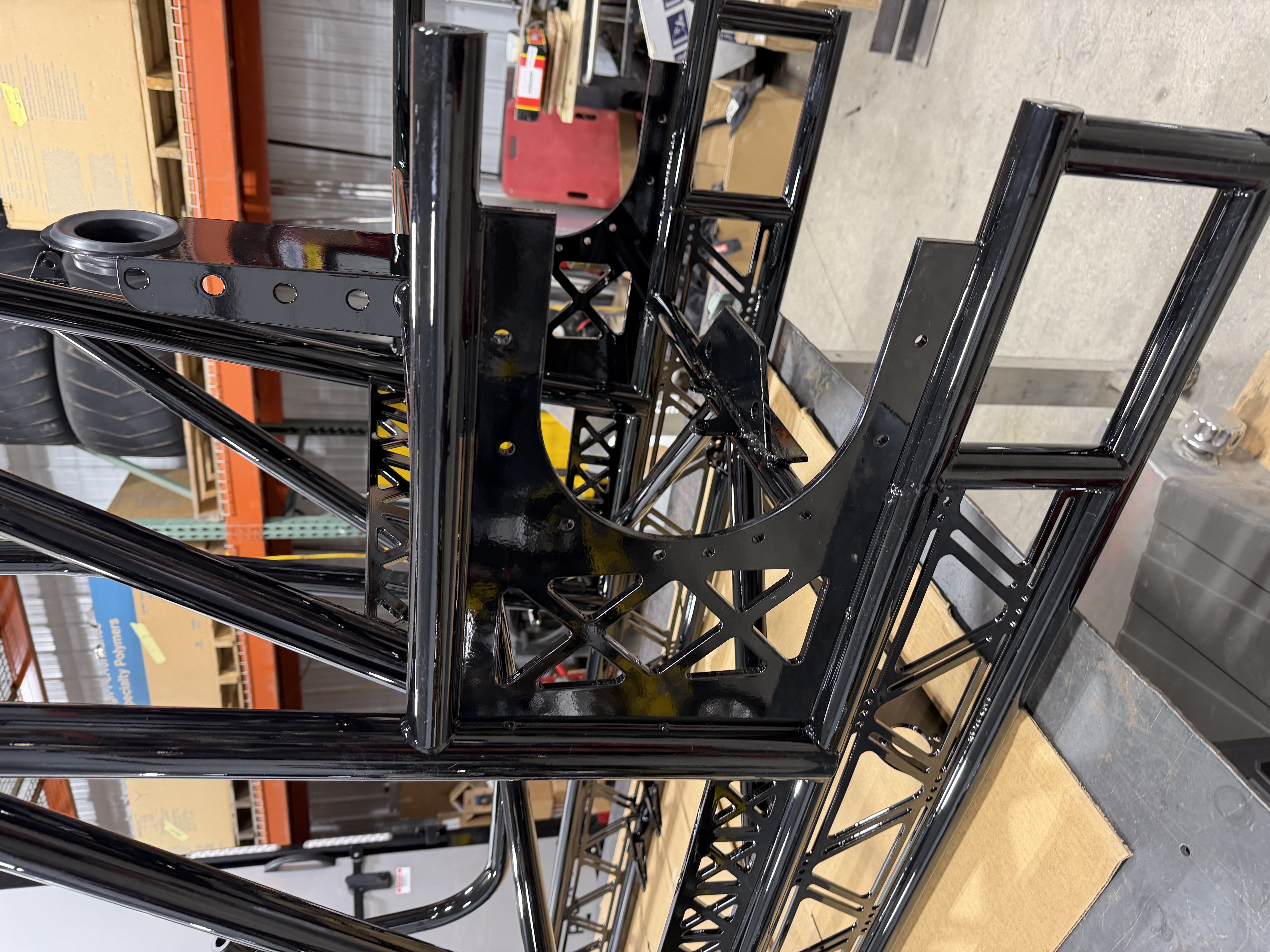 Chassis assembly in progress