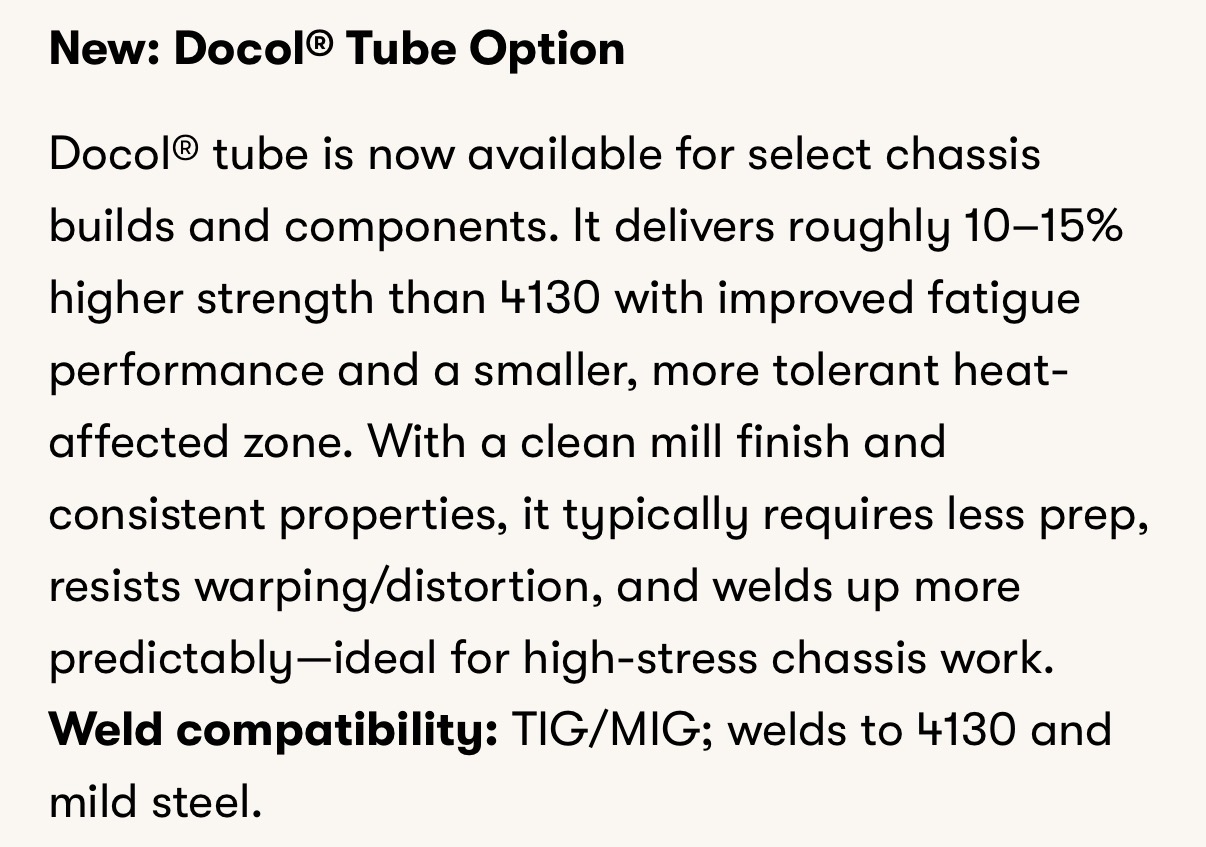 Docol tube option